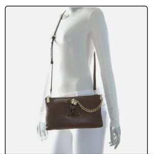 MICHAEL KORS James Pebble Leather Clutch Crossbody Handbag